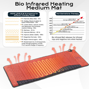 Thảm trị liệu ánh sáng photon sinh học Luxuryade D128 Bio Pemf, nhiệt hồng ngoại xa, massage toàn thân - Product Image 3