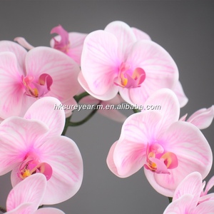 กล้วยไม้ฟาแลนนอปซิสสีชมพูสัมผัสเหมือนจริง ดอกไม้ประดิษฐ์ 3 มิติ ทำจากยางลาเท็กซ์ สำหรับตกแต่งบ้าน งานแต่งงาน ขายส่ง - Product Image 4