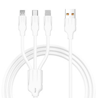 Câble de charge 3-en-1 super rapide 100W Micro USB 3.0 Type C en TPE 1,2m Chargeur rapide universel pour Android/iOS Imprimante
