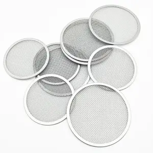 AISI304 316l 1 2 layer 1 2 5 10 20 25 30 50 100 200 micron stainless steel wire mesh filter disc with rimmed edge