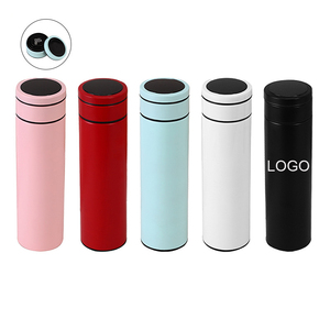 Wholesale 480ml Straight Smart Thermometer Water Bottle Custom Print Logo Business Souvenir - Product Image 2