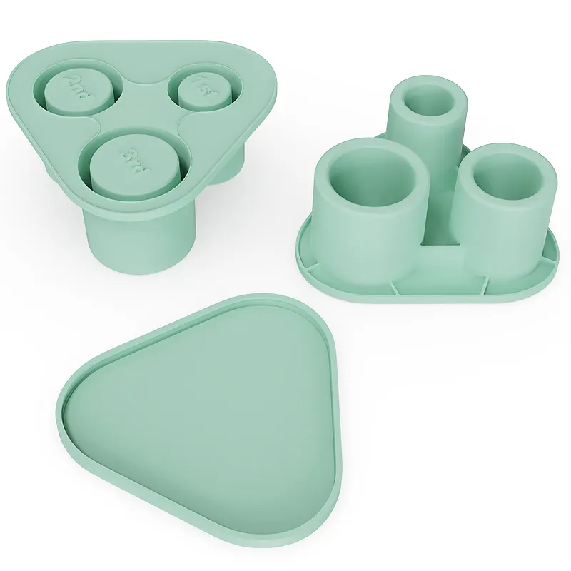 Vassoio per cubetti di ghiaccio in Silicone di nuovo Design per tazze da 40 once cilindriche BPA Free per tenere freddo Freezer accessori per cubetti di ghiaccio con bidone
