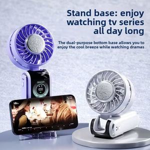 Ventilador de Mano Digital Inteligente TEC, 3600 mAh, Plegable 3 en 1: Cuello/Escritorio/Mano, Ventilador Portátil Recargable por USB, Novedad 2026 - Product Image 2