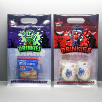Sachets alimentaires refermables en Mylar découpés à l'emporte-pièce, 120 microns d'épaisseur, finition brillante, pour bonbons, biscuits, thé en vrac, 28g 1lb, renforcés