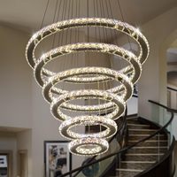 TSINYE Plafond en cristal doré Design moderne et design de luxe pour escaliers villas halls ou salons lustre d'escalier