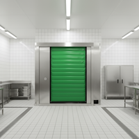 Porte à enroulement rapide en PVC moderne pour entrepôt frigorifique, isolation thermique, fonctionnement automatique, anti-poussière, anti-insectes