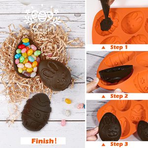 Moldes de huevo de Pascua sin BPA, paquete de 2 moldes de Chocolate <span class=keywords><strong>Jumbo</strong></span> de Pascua - Product Image 5