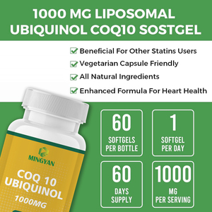 Complément alimentaire de soutien cardiaque antioxydant à absorption élevée OEM/ODM, formule premium, capsules molles de CoQ10 liposomale Ubiquinol - Product Image 3
