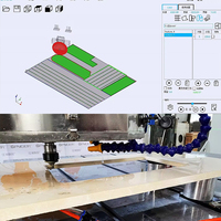 Scie à pont CNC 5 axes GANGER GQ-3220D avec servomoteur pour la découpe de pierre naturelle, marbre, granit, refroidissement par eau, biseautage à 45 degrés