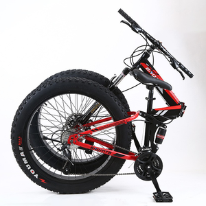 Bici Fat Bike Compatta Full Suspension 20 Pollici 21 Velocità Pieghevole MTB Pneumatici Larghi <span class=keywords><strong>4</strong></span>.0 Pollici Forcella in Lega di Alluminio Freni <span class=keywords><strong>a</strong></span> Doppio Disco per Fuoristrada - Product Image 6