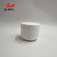 Pot en plastique blanc à large ouverture de 250g/500g avec bouchon à vis, sérigraphié, pour crème visage/corps, gommage, beurre corporel, ou huile capillaire