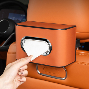 Multifunktionaler Auto-Taschentuchhalter aus Leder und ABS, Hängetasche für die Rückenlehne, Armlehnen-Organizer, universelles Fahrzeugzubehör - Product Image 3