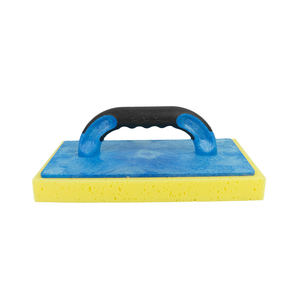 Vente en gros de flotteurs professionnels économiques pour <span class=keywords><strong>carrelage</strong></span> et truelle en plastique Lame en mousse éponge jaune Manche en plastique Truelle légère - Product Image 3