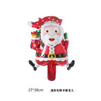 Mini ballons en feuille d'aluminium Joyeux Noël, bonhomme de neige, Père Noël, élan, chaussette, pingouin, béquille, décoration de fête