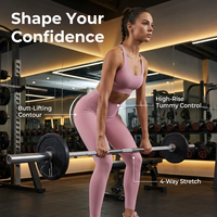 Pantalon de yoga double face brossé effet seconde peau en Spandex/Nylon pour femme, style européen et américain, taille haute froncé