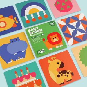 Kartu Stimulasi Visual Kontras Tinggi untuk Pembelajaran Kognitif, Mainan Edukasi Sensorik Montessori dari Kertas untuk Anak Laki-laki dan Perempuan - Product Image 2