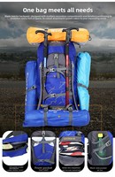 Nouveau sac à dos imperméable pour femmes en polyester pour la randonnée et les voyages, grande capacité 60L, design élégant pour les aventures en camping