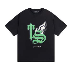 [Envío Directo] <span class=keywords><strong>Camiseta</strong></span> de Marca Moderna para Hombre, de Algodón, Manga Corta, 260g, Nueva <span class=keywords><strong>Camiseta</strong></span> Holgada de Verano con Estampado para Parejas, Estilo Trapstars - Product Image 4