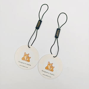 Custom Size Round Embossed Hang <b>Tags</b> with Printed Logo Eco-Friendly Recycled Thick Paper Material Garments Hats Shoes <b>Bags</b> - Product Image 5
