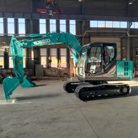 Excavatrice sur chenilles hydraulique pour travaux municipaux Kobelco SK70 SK70-11 pour travaux en espace restreint