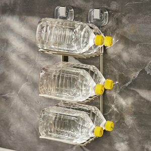 Estante de Almacenamiento de Alimentos de Lujo para Cocina, de Plástico, con Sujeción Adhesiva, Sin Perforaciones, Colgante de Pared, Multicapa y Apilable, para Uso Transfronterizo - Product Image 3