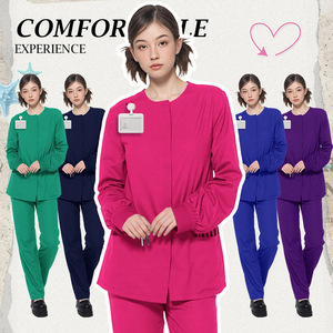 Women's Long Sleeve Dental <b>Scrub</b> Suit Moisture Wicking Suits For Hospital Uniforms - Product Image 1