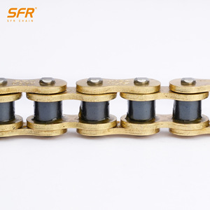 Chaîne de moto <span class=keywords><strong>SFR</strong></span> Factory Supply Heavy Duty 420H 120 maillons, plaquée cuivre, traitée thermiquement pour Aprilia SX 125/Suzuki DR-Z110 - Product Image 3