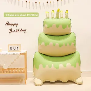 <span class=keywords><strong>Feiyue</strong></span> inストックマット漫画スタンディングベースマジックケーキバルーン3層ケーキホイルバルーン赤ちゃんの誕生日パーティーデコレーション用 - Product Image 4