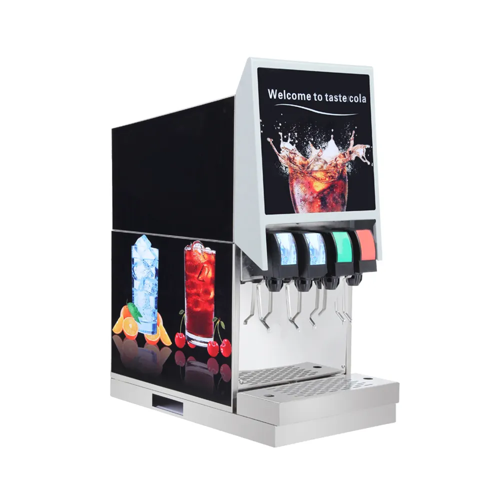 Comercial automático 3/4/5/6 sabores fuente de bebida eléctrica Soda Cola carbonatadora máquina dispensador de bebidas