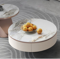 Meuble TV rétractable Français Moderne Minimaliste Haut Luxe Étage Armoire Table Basse Combinaison