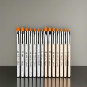 ชุดแปรงแต่งเล็บ Kolinsky 7ชิ้นด้ามสีม่วงเครื่องมือแต่งหน้าเจลยูวีทรงรีพร้อมอุทธรณ์แบบทำมือ <span class=keywords><strong>NABR</strong></span>-106มืออาชีพ - Product Image 3