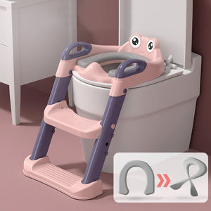 Aricare-Siège d'Entraîneur de Toilette en Plastique Solide Rose pour Bébé, Hauteur Réglable, Nettoyage Facile, Déplacement Extérieur, Durable - Product Image 4