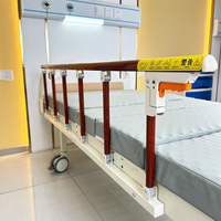 Barrière de lit médical pliable en bois grainé, barrière de sécurité anti-chute pour lit d'hôpital, lit de soins pour personnes âgées