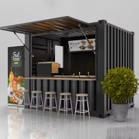 Container da 10 Piedi per Bar del Caffè, Fast Food, Mini Negozio Pop-up, Caffetteria Mobile, Case Container per Bar del Caffè