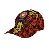 Ajustable al por mayor del sombrero del Snapback de Saipan roja de las islas Floral negro gorra de béisbol Tribal Tatau gorra tatuaje polinesio deportes sombrero