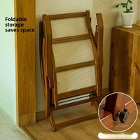 Fauteuil à bascule inclinable pour adultes, adapté au sommeil, en bambou, pliable, mobilier de maison, pour balcon, chaise de loisirs, avec dossier, pour personnes âgées