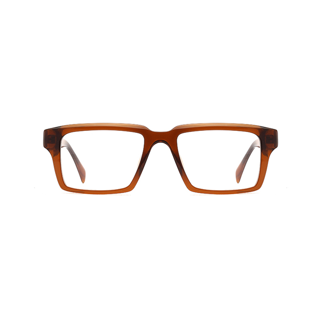 Wholesale High Quality Trendy Fashion Unisex Full-Rim Rectangle Light Acetate Durable Optical Eyeglasses Frame