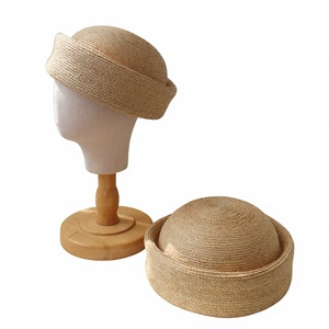 Nouveau Béret en Paille de Raphia Naturelle Fait Main pour Femme, Chapeau Pillbox Origine Jinhua - Product Image 2