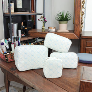 2025 New Trend Bow for Pink Blue Design Nylon Makeup <strong>Bag</strong> for Toiletry Organizer Multiple Sizes Travel <strong>Cosmetic</strong> <strong>Bag</strong> for Women - Product Image 6