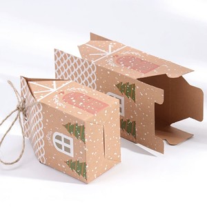Kraft Paper Bags with Logo Customized for Christmas Party Gift Wrapping Bag Cookies Package