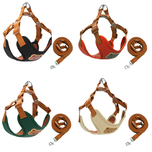 Imbracatura e Guinzaglio in Poliestere per <span class=keywords><strong>Cani</strong></span> di Piccola e Media Taglia - Pettorina <span class=keywords><strong>da</strong></span> Passeggio con Catena Teddy - Product Image 1