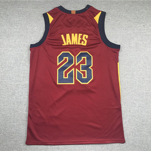 Nouveaux styles et ventes populaires 2025, <span class=keywords><strong>maillot</strong></span> de basket-ball pour hommes, broderie cousue, rouge et bleu # <span class=keywords><strong>Maillot</strong></span> de <span class=keywords><strong>James</strong></span> Cavaliers n°23 - Product Image 6