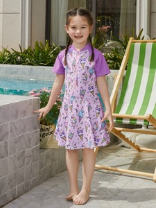Traje de Baño de una Pieza de Poliéster de Secado Rápido para Niñas, para Aguas Termales, Surf, Moda Princesa - Product Image 5