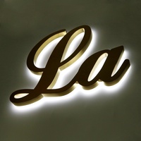 Letrero Luminoso LED, Logotipo Acrílico, Letras de Acero Inoxidable, Letrero 3D con Retroiluminación, Letras Metálicas de Canal, Letrero Acrílico para Negocios, Logotipo