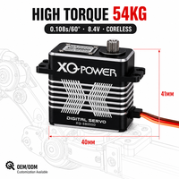 Servomoteur de voiture RC XQ-S8050D 54KG sans noyau numérique étanche à couple élevé, engrenage en acier inoxydable, aluminium CNC 8.4V OEM
