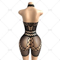 ELITES Filet de pêche pour femmes Festival Rave Outfit Rhinestone Stripper Outfits Exotic Dance Wear