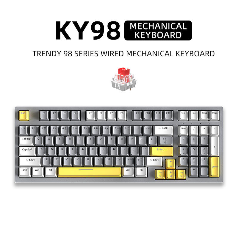 97 Keys/Gray White [Wired] Mixed Light/Red Axis
