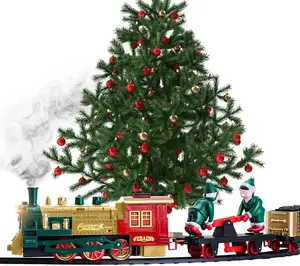 Tren Eléctrico musical para Navidad, suministros festivos y de fiesta, HN832135