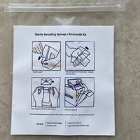 Bolsa de muestreo con hisopo de esponja estéril para muestreo de superficies con tamponante neutralizador / Agua de peptona tamponada (BPW) / Caldo de Letheen