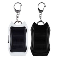 Popular Mini llavero Fuente de alimentación móvil Linterna LED Carga DE EMERGENCIA USB Cargador de llavero solar